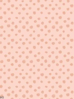 Rico Design Tissu Molleton Sweat à La Coupe - Points Métallisés Sur Fond Rose - Par 10 Cm