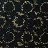Rico Design Tissu Rico - Couronnes Dorées - Fond Noir - Coton - Par 10 Cm (sur Mesure)