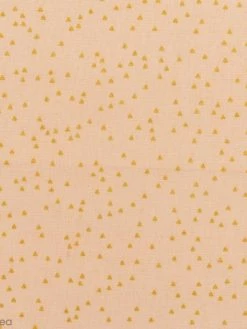 Tissu Rico Design - Triangles Dorés - Fond Rose Poudré - Par 10 Cm (sur Mesure)