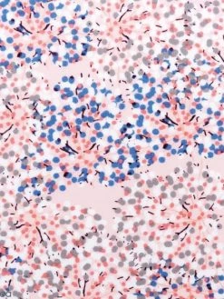 Rico Design Tissu Rico - Toile De Jouy - Fleurs Allium - Fond Rose - Par 10 Cm (sur Mesure)