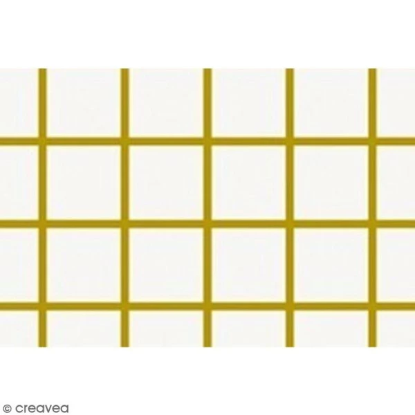 Rico Design Tissu Rico - Toile De Jouy - Petits Carreaux Dorés - Fond Blanc - Par 10 Cm (sur Mesure) 3 Rico Design Tissu Rico - Toile De Jouy - Petits Carreaux Dorés - Fond Blanc - Par 10 Cm (sur Mesure) – Image 3