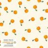 Tissu Stof Fabrics - Citronella Bloom - Mandarine - Par 10 Cm