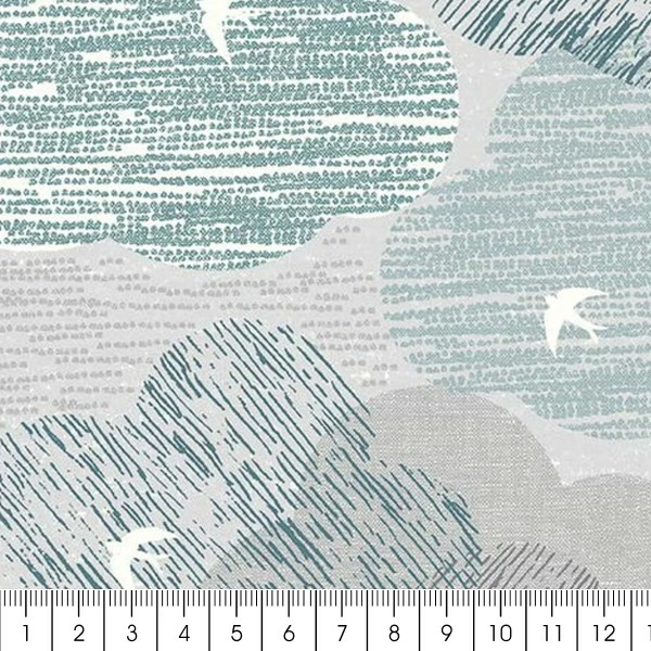 Creavea Tissu Toile Coton Dashwood Elements - Ciel - Vendu Par 10 Cm 2 Creavea Tissu Toile Coton Dashwood Elements - Ciel - Vendu Par 10 Cm – Image 2