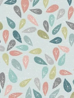 Creavea Tissu Toile Coton Dashwood Elements - Feuilles - Vendu Par 10 Cm