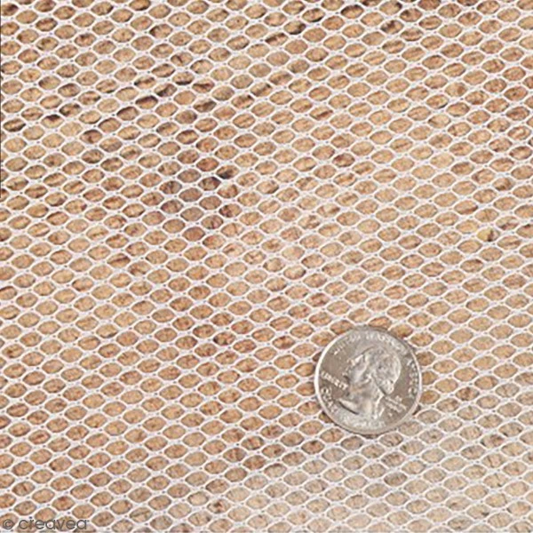 Creavea Tissus Filet Mesh Fabric - Blanc - Par 10 Cm (sur Mesure) 1 Creavea Tissus Filet Mesh Fabric - Blanc - Par 10 Cm (sur Mesure)