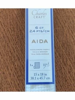 DMC Toile à Broder Aida Coton 2.4 Fils / Cm - Blanc - 38.1x45.7cm