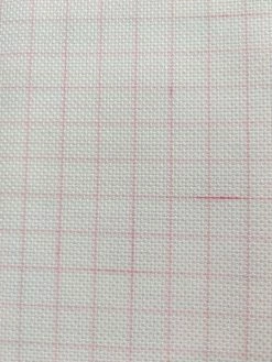 Toile à Broder Aida DMC - 5.5pts - Blanc à Repère Rose - 25x110cm