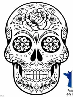 Ki Sign Transfert Textile Thermocollant - 9 X 14,5 Cm - Tête De Mort