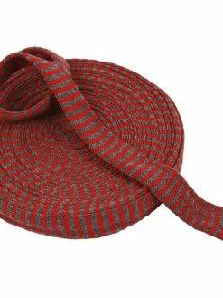 Creativ Company Tricot Tubulaire Acrylique - Cerise Et Gris - 30 Mm X 10 M