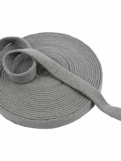 Creativ Company Tricot Tubulaire Acrylique - Gris - 22 Mm X 10 M