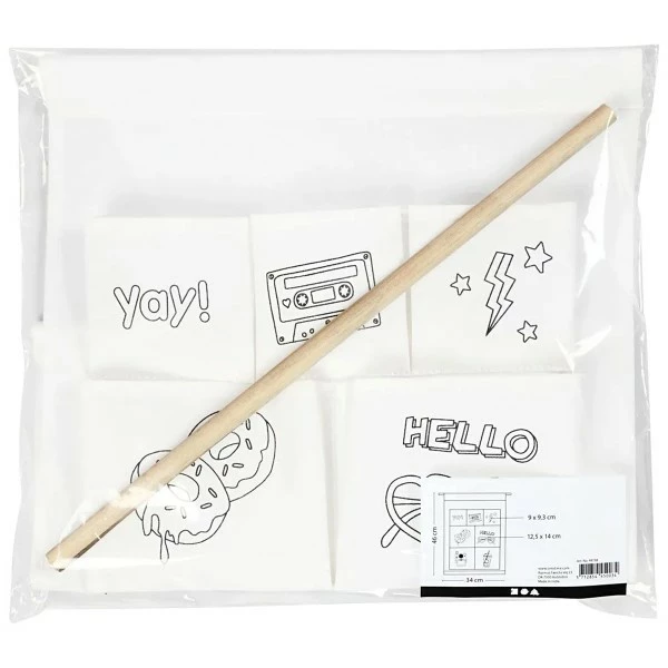 Creativ Company Vide Poche Murale Fantaisie à Décorer- 46 X 34 - 7 Poches 2 Creativ Company Vide Poche Murale Fantaisie à Décorer- 46 X 34 - 7 Poches – Image 2