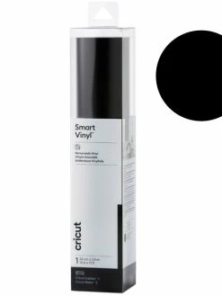 Cricut Vinyle Adhésif Repositionnable Smart - Noir - 33 X 366 Cm - 1 Feuille