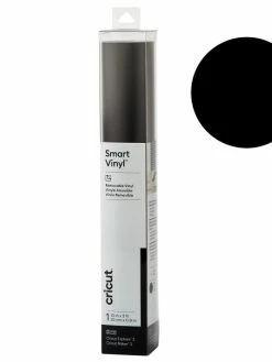Cricut Vinyle Adhésif Repositionnable Smart - Noir - 33 X 91 Cm - 1 Feuille
