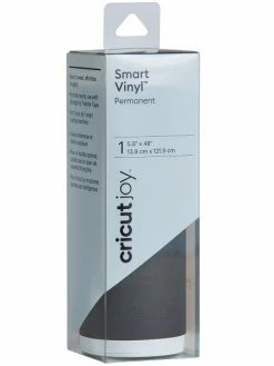 Cricut Vinyle Smart Adhésif Permanent Brillant - Noir Pailleté - 13,9 X 121,9 Cm