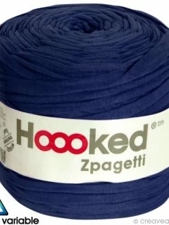 Zpagetti Hoooked DMC - Pelote Jersey Bleu Marine - 120 Mètres