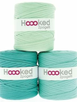 Zpagetti Hoooked DMC - Pelote Jersey Bleu Turquoise Pastel - 120 Mètres