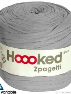 Zpagetti Hoooked DMC - Pelote Jersey Gris - 120 Mètres
