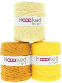 Zpagetti Hoooked DMC - Pelote Jersey Jaune - 120 Mètres