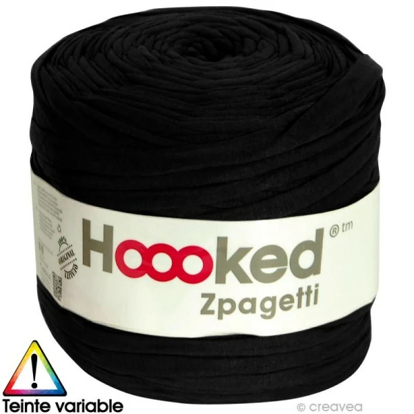 Zpagetti Hoooked DMC - Pelote Jersey Noir - 120 Mètres 1 Zpagetti Hoooked DMC - Pelote Jersey Noir - 120 Mètres